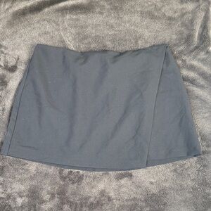 Abercrombie & Fitch Black Mini Skirt with Front Wrap Detail